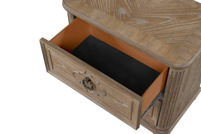 Lyris Nightstand - Rustic Oak