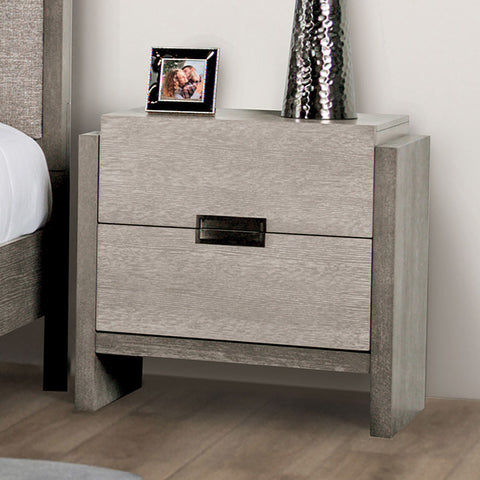 Gristalt Night Stand (w/ Felt Line, No USB) - Stone Gray