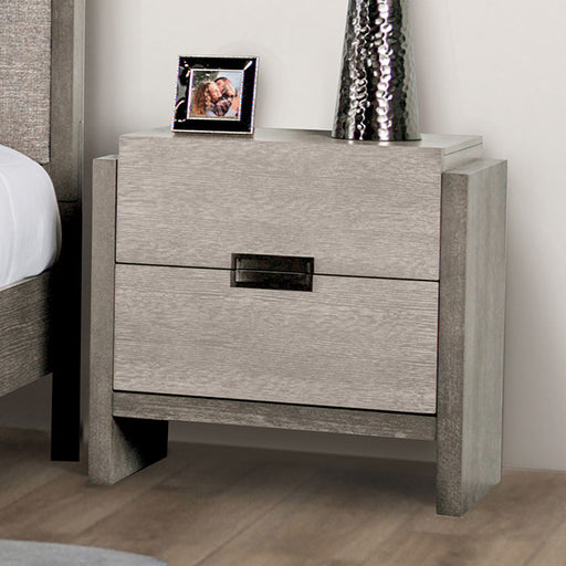 Gristalt Night Stand (w/ Felt Line, No USB) - Stone Gray