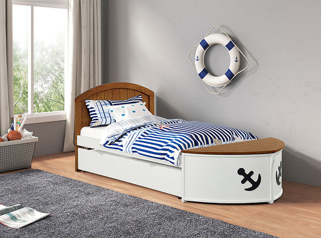Poseidon Captain Bed - White/Oak
