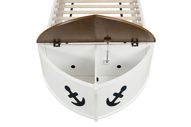 Poseidon Captain Bed - White/Oak