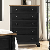 Neue Mills Chest - Farmhouse Black/Rustic Oak