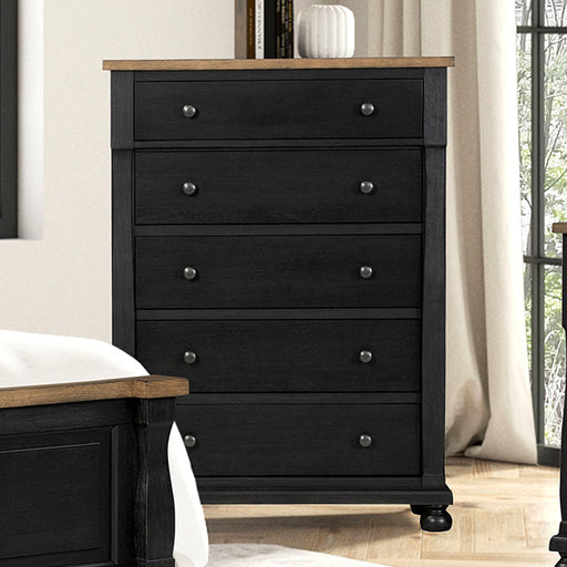 Neue Mills Chest - Farmhouse Black/Rustic Oak