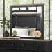 Neue Mills Mirror - Farmhouse Black/Rustic Oak