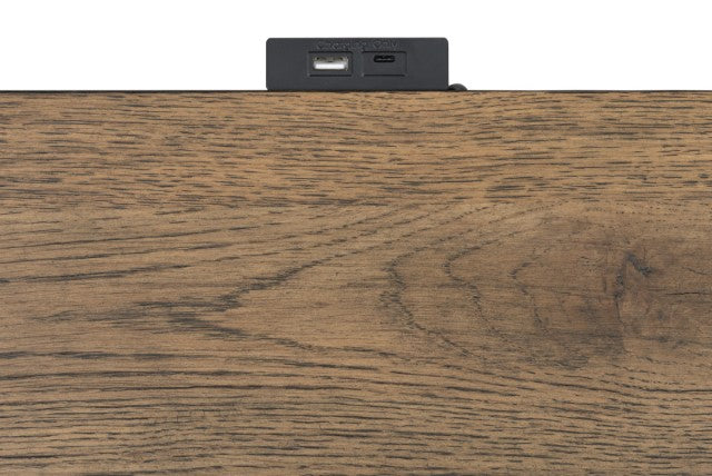 Neue Mills 3-Drawer Nightstand - Farmhouse Black/Rustic Oak