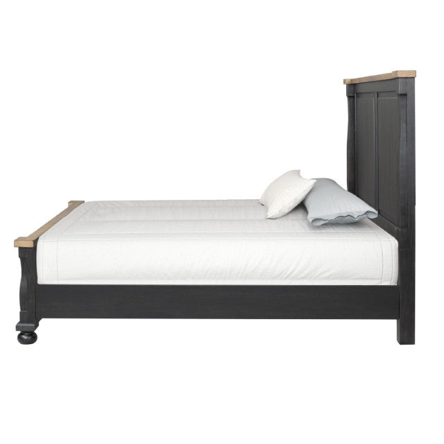 Neue Mills 5 Pc Bedroom Set (N2) - Farmhouse Black/Rustic Oak