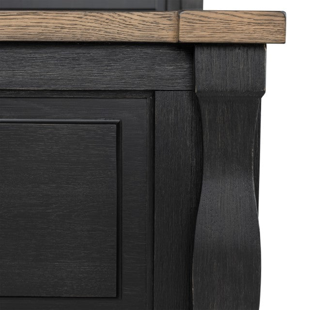 Neue Mills 5 Pc Bedroom Set (N2) - Farmhouse Black/Rustic Oak