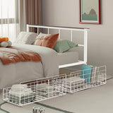Nicoli Metal Bed With Underbed Storage - White