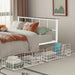 Nicoli Metal Bed With Underbed Storage - White
