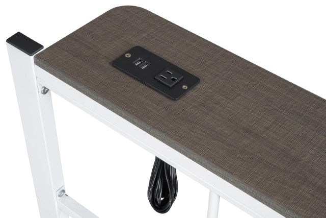 Nicoli Metal Bed With Underbed Storage - White