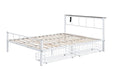Nicoli Metal Bed With Underbed Storage - White