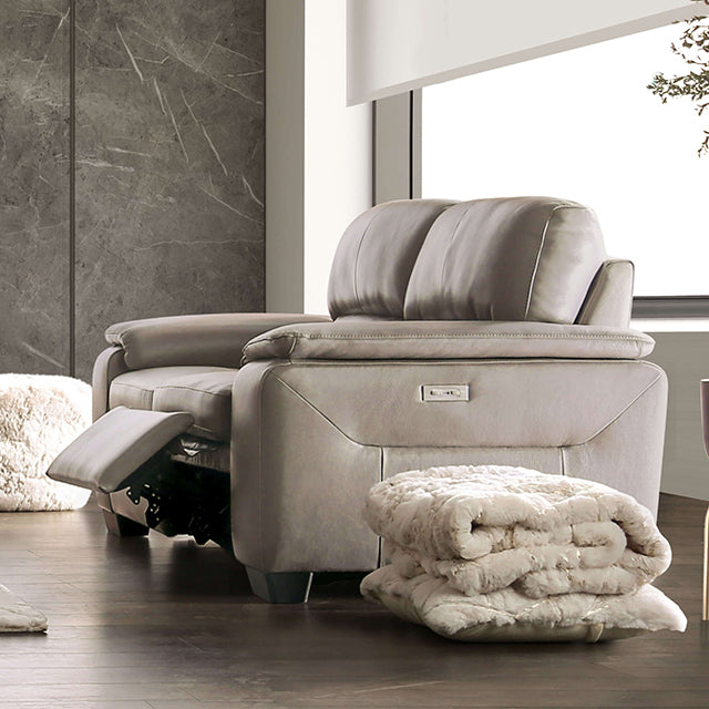 Balderico Power Loveseat - Taupe