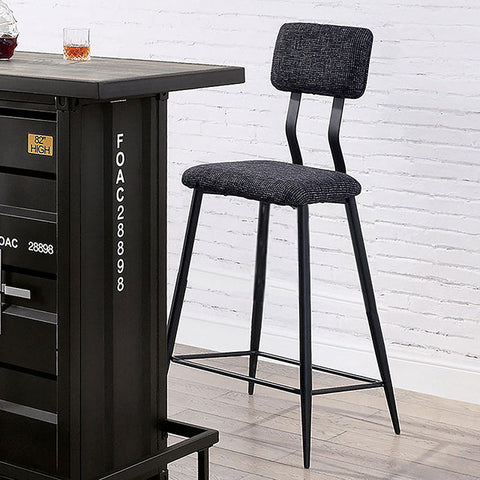 Dicarda Bar Ht. Chair (Set of 2) - Gray/Black