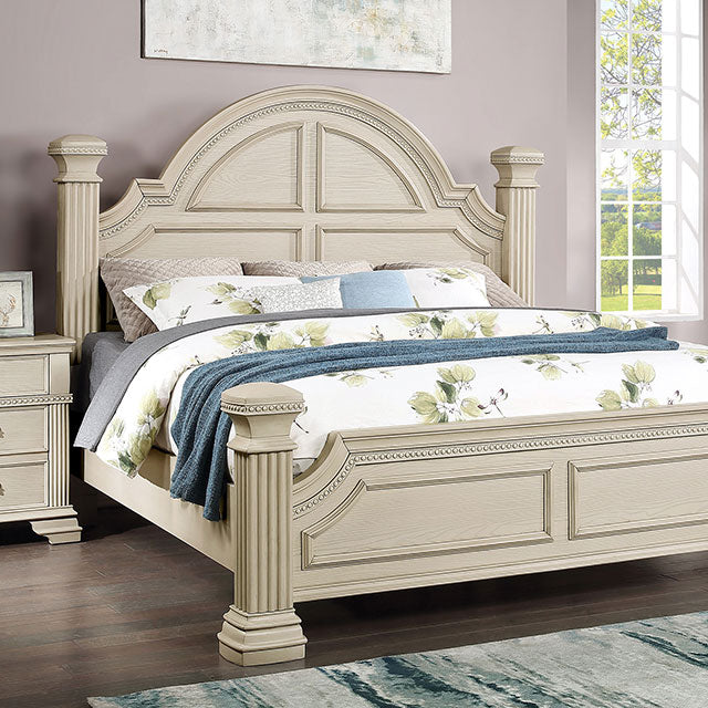 Pamphilos 4 Pc Bedroom Set - Antique White