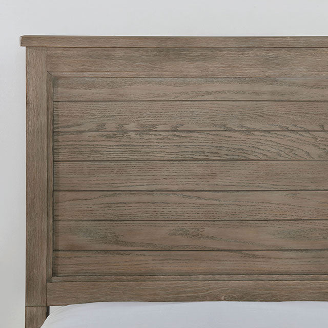 Vevey 4 Pc Bedroom Set - Wire-Brushed Warm Gray