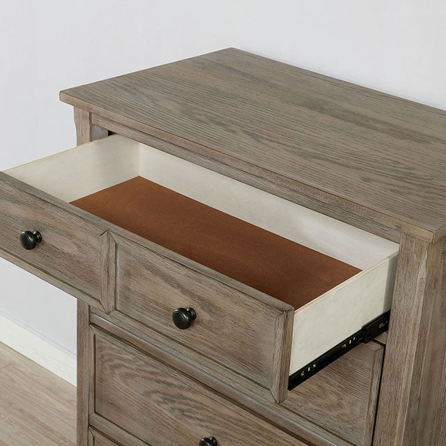 Vevey Chest - Wire-Brushed Warm Gray