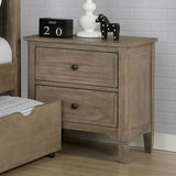 Vevey Night Stand - Wire-Brushed Warm Gray
