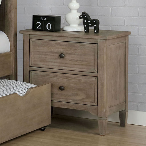 Vevey Night Stand - Wire-Brushed Warm Gray