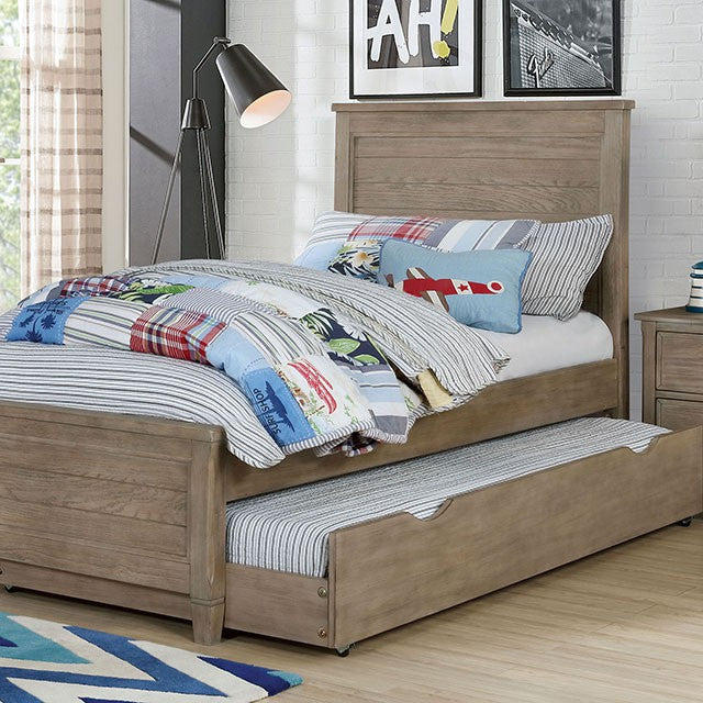 Vevey 4 Pc Bedroom Set - Wire-Brushed Warm Gray - Twin
