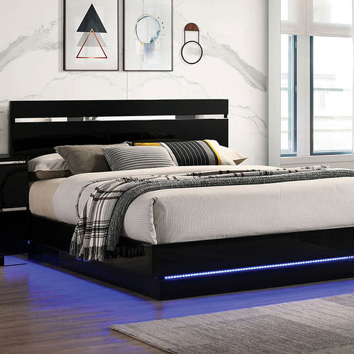 Erlach 4 Pc Bedroom Set - Black/Chrome
