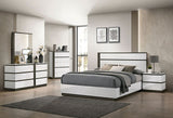 Birsfelden Mirror - White/Metallic Gray