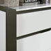 Birsfelden Bed - White/Metallic Gray