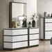 Birsfelden Dresser - White/Metallic Gray