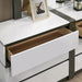 Birsfelden Dresser - White/Metallic Gray