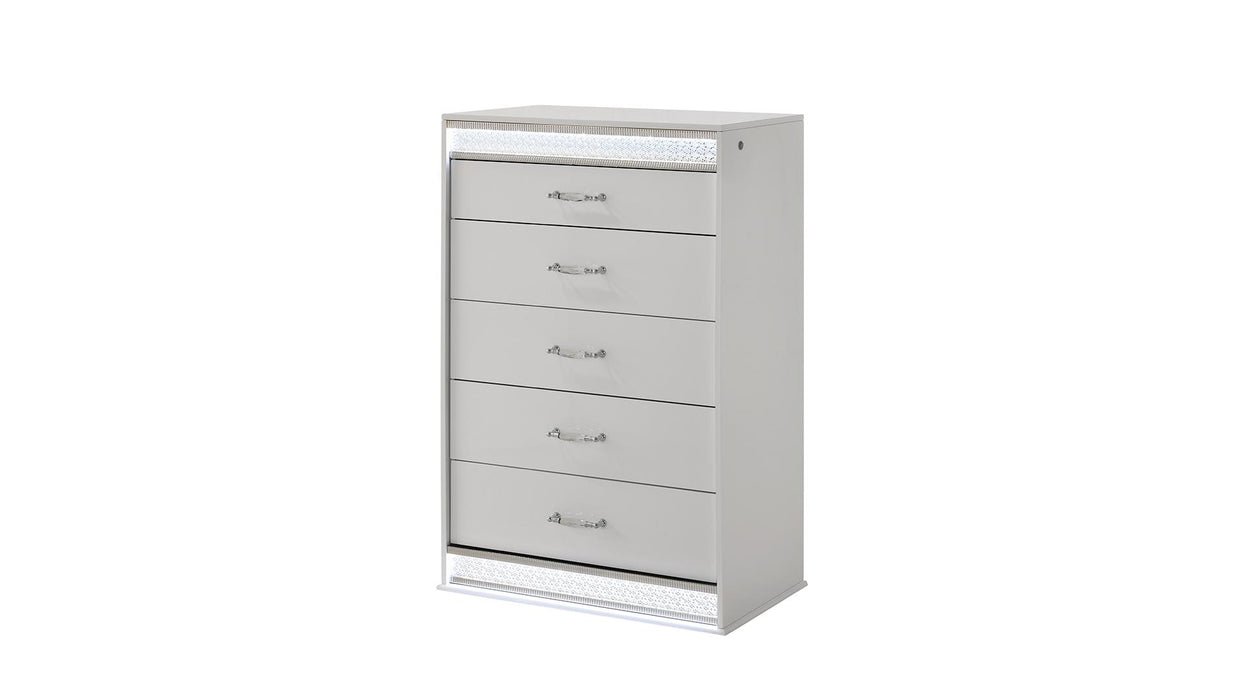 Glam Chest – Glam Chest White by Galaxy Home Furnishings