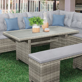 Malia Patio Dining Table - Gray