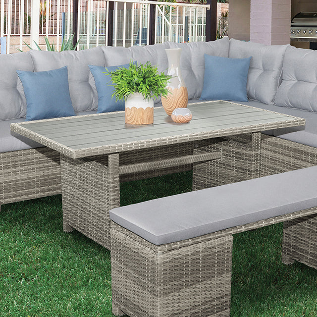 Malia Patio Dining Table - Gray