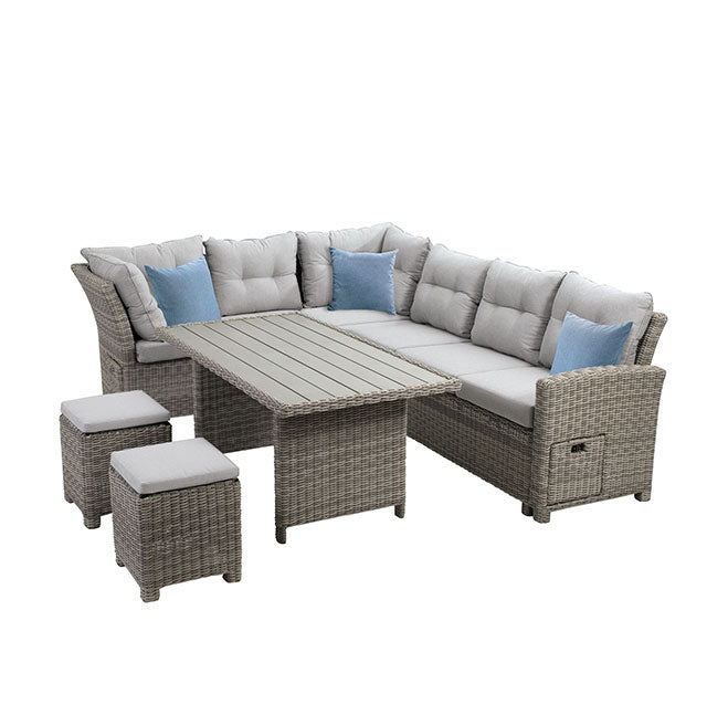 Malia Patio Dining Table - Gray