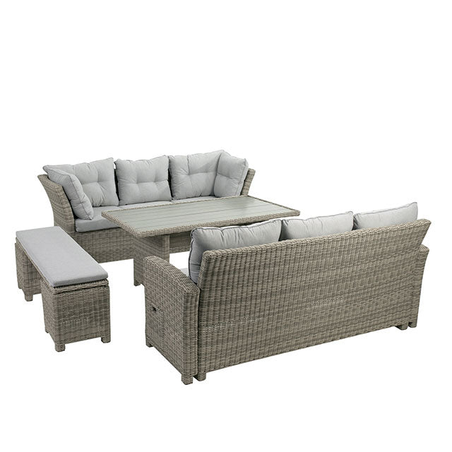 Malia Patio Dining Table - Gray