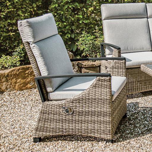 Antigua Arm Chair - Gun Metal/Brown/Gray
