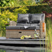 Bahia Tobago Reclining Chaise Lounge - Brown/Dark Gray