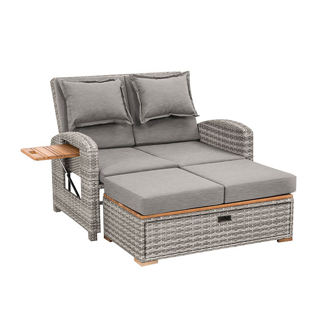 Bahia Tobago Reclining Chaise Lounge - Gray