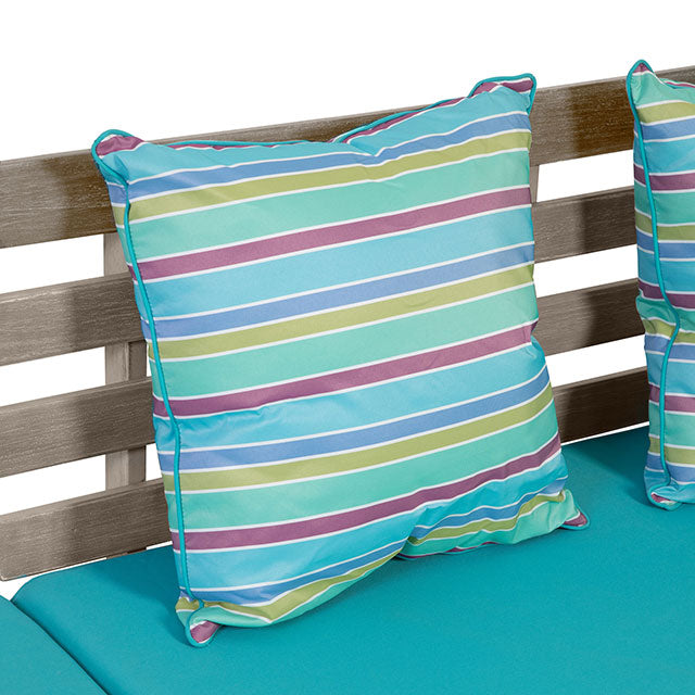 Maui Convertible Sofa Daybed - Gray/Turquoise