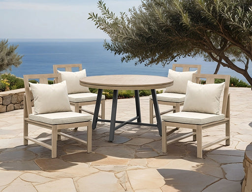Bordeaux Armless Chair (Set of 2) - Natural/Beige