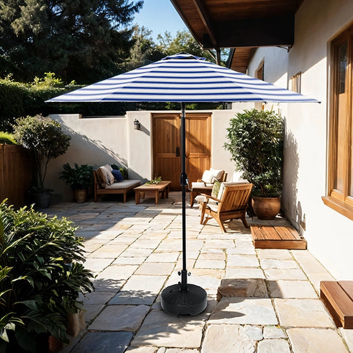 Halo Market Umbrella - Blue/White/Black