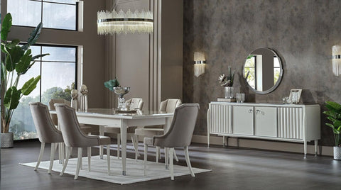 Gravita Expandable Dining Table - Ivory