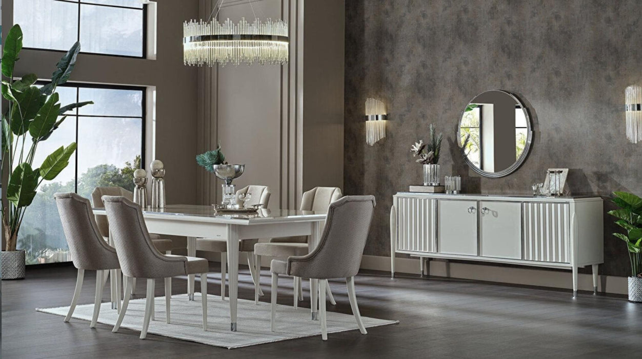 Gravita Expandable Dining Table - Ivory