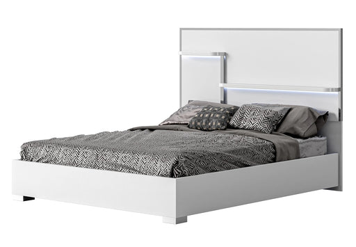 Wooden King Size Bed w/ Steel Decorative Accents OSLO-BED-KG