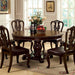 Bellagio 5 Pc Dining Table Set (Leatherette Chairs) - Brown Cherry