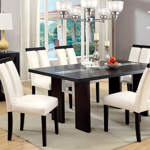Luminar 7 Pc Dining Table Set - Black