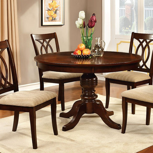 Carlisle 5 Pc Dining Table Set - Brown Cherry