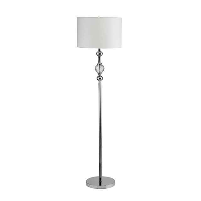 Emi Floor Lamp - Silver/White