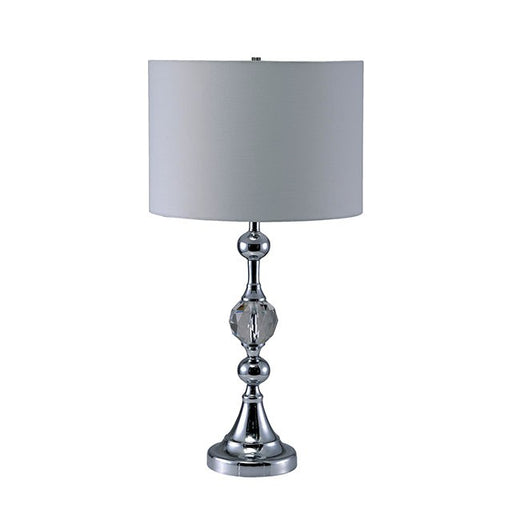 Emi Table Lamp - Silver/White