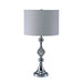 Emi Table Lamp - Silver/White