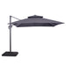 Hero 10 Ft Square Umbrella w/ Double Top + 37" Large Base - Gray