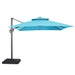 Hero 10 Ft Square Umbrella w/ Double Top + 37" Large Base - Teal